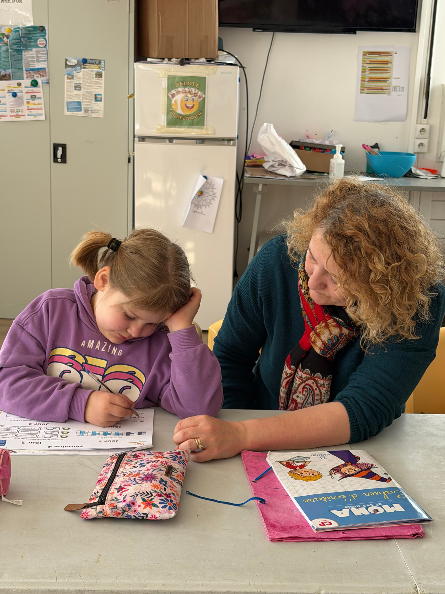 Aide aux devoirs en individuel, dispositif CLAS Fabrezan